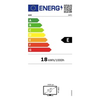 AOC MT IPS LCD WLED 23,8" 24P1 - panel IPS, 1920x1080, 250 cd/m, 5 ms, D-Sub, DVI, HDMI, DP, USB, reproduktory, pivot