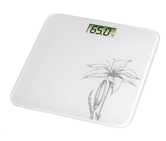 Xavax osobní digitální váha Liliana, bílá s lilií