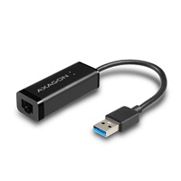 AXAGON ADE-SR, USB-A 3.2 Gen 1 - Gigabit Ethernet sieťová karta, auto inštal, čierna