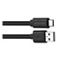 Dátový a nabíjací kábel USB - USB Type-C, 100 cm, čierny