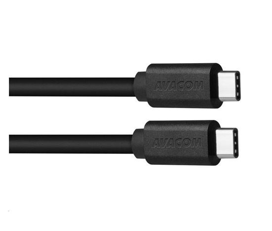 Dátový a nabíjací kábel USB Type-C na USB Type-C, 100 cm, čierny