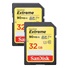 Karta SanDisk SDHC 32GB Extreme (90MB/s V30 UHS-I U3) 2-pack