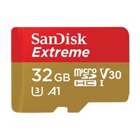 Karta SanDisk MicroSDHC 32 GB Extreme (100 MB/s, A1 C10 V30 UHS-I U3, pre akčné kamery) + adaptér, dvojbalenie