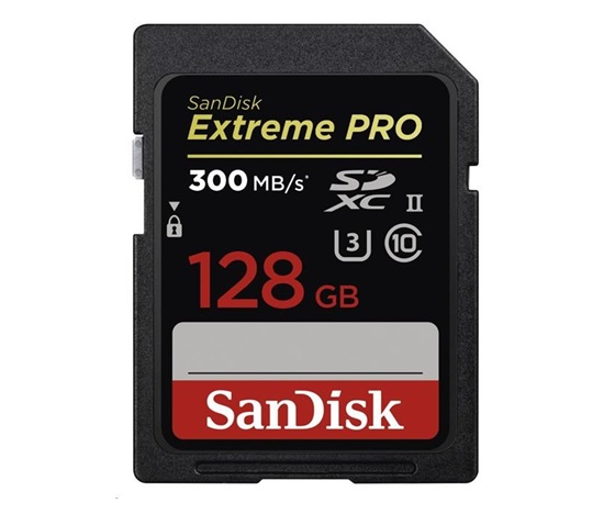 Karta SanDisk SDXC 128 GB Extreme Pro (300 MB/s UHS-II)