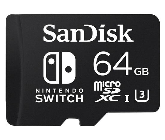 Karta SanDisk MIcroSDXC 64GB pre Nintendo Switch (R:100/W:90 MB/s, UHS-I, V30, U3, C10, A1) licencovaný produkt