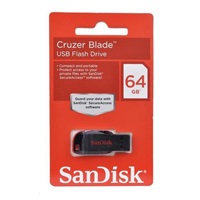 SanDisk Flash Disk 64GB Cruzer Blade, USB 2.0, čierna