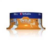VERBATIM DVD-R(25-Pack)Vreteno/Inkjet Printable/16x/4.7GB
