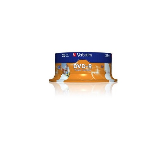 VERBATIM DVD-R(25-Pack)Vreteno/Inkjet Printable/16x/4.7GB