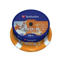 VERBATIM DVD-R(25-Pack)Vreteno/Inkjet Printable/16x/4.7GB