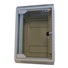 LEXI 10" nástenný 9U rack, šírka 310 mm, hĺbka 260 mm, sklenené dvere, zváraná konštrukcia, sivá farba