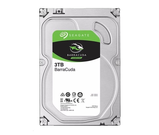 SEAGATE HDD 3TB BARRACUDA, 3.5", SATAIII, 5400 RPM, Cache 256MB