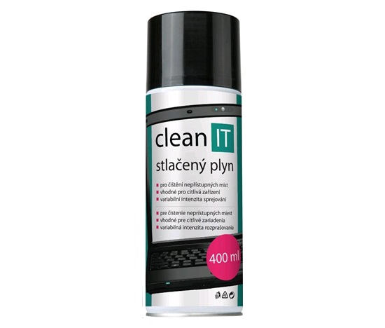 CLEAN IT Stlačený vzduch 400 ml (náhrada za CL-1)