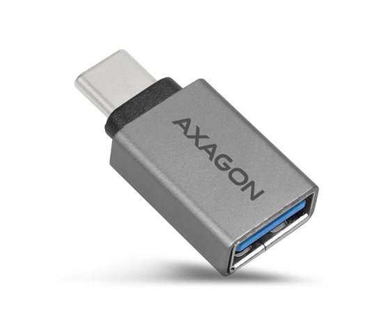 AXAGON RUCM-AFA, redukcia USB-C (M) -> USB-A (F), USB 3.2 Gen 2, 3A, ALU