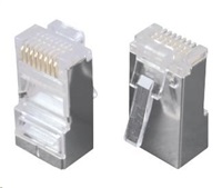 Solarix Konektor RJ45 CAT5E STP 8p8c tieneny neskladany na lanko / 100 ks