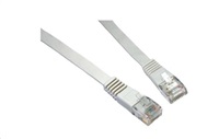 Solarix Patch kabel plochy CAT6 UTP LSOH 1m sedy non-snag-proof
