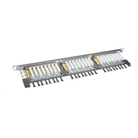 Solarix Patch panel 24xRJ45 CAT6 STP s 0,5U SX24HD-6-STP-SL