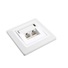 Solarix Zasuvka Solarix CAT5E UTP 2 x RJ45 pod omietku biela