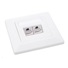 Solarix Zasuvka Solarix CAT6 STP 2 x RJ45 pod omietku biela