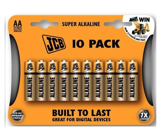 JCB SUPER alkalická baterie LR06, blistr 10 ks