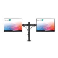 Stolný držiak CONNECT IT TwinArm pre 2 monitory, ČIERNY