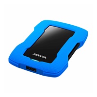 Externý pevný disk ADATA 1TB 2,5" USB 3.1 HD330, BLUE COLOR BOX, modrá (guma, odolná voči nárazom)