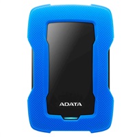 Externý pevný disk ADATA 2TB 2,5" USB 3.1 HD330, BLUE COLOR BOX, modrá (guma, odolná voči nárazom)