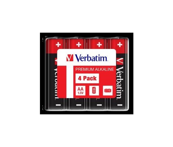 VERBATIM Alkalické baterie AA, 4 Pack - Shrink