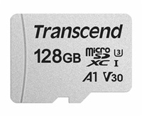 Karta TRANSCEND MicroSDXC 128GB 300S, UHS-I U3 V30 + adaptér