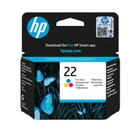 HP 22 Tri-color Ink Cart, 5 ml, C9352AE (165 pages)