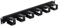 TRITON 19" viazací panel 1U, 6x viazacie háčiky 70x27 mm, čierny