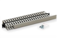 TRITON 19" vyvazovací panel 1U oboustranná plastová lišta, šedá