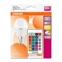 OSRAM LED STAR+ CL P RGBW Fros. 5,5W 827 E14 470lm 2700K (CRI 80) 25000h A+ DIMmable Rem Ctrl (Blistr 1ks)
