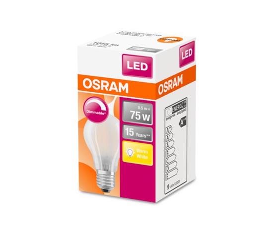 OSRAM LED SUPERSTAR CL A GL Fros. 9W 827 E27 1055lm 2700K (CRI 80) 15000h A++ DIM (Krabička 1ks)