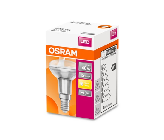 OSRAM LED STAR R50 36° 2,6W 827 E14 210lm 2700K (CRI 80) 15000h A++ (Krabička 1ks)