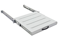 TRITON Výsuvná polica 19", 1U/450 mm, nosnosť 30 kg, čierna