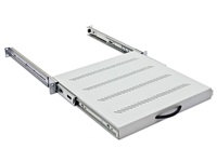TRITON Výsuvná polica 19", 1U/550 mm, plný výsuv, nosnosť 45 kg, sivá