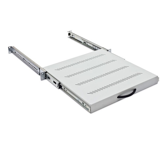 TRITON Výsuvná polica 19", 1U/550 mm, plný výsuv, nosnosť 45 kg, sivá