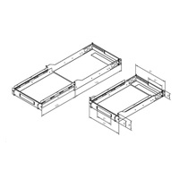 TRITON Základňová stanica pre servery 19",3U/750mm, nosnosť 45kg, sivá