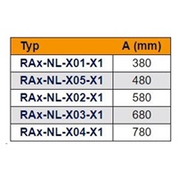 TRITON Podperné lišty pre 800 mm hlboký rack (A=680 mm) - pár, čierne