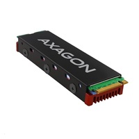 AXAGON CLR-M2, hliníkový pasívny chladič pre jedno aj obojstranný M.2 SSD disk, výška 12 mm