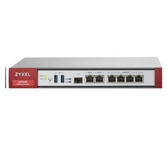 Firewall Zyxel ATP200, 2*WAN, 4*LAN/DMZ porty, 1*SFP, 2*USB s balíkom na 1 rok