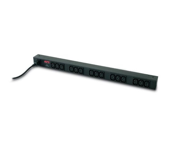 APC Rack PDU, Basic, ZeroU, 10A, 230V, (15)C13, IEC-320 C14 1.9m