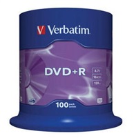VERBATIM DVD+R(100-balenie)Vreteno/General Retail/16x/4.7GB