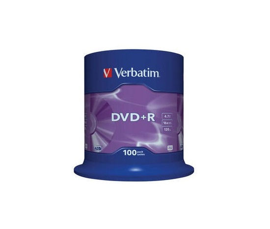 VERBATIM DVD+R(100-balenie)Vreteno/General Retail/16x/4.7GB
