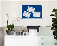 AVELI Textilná nástenná skrinka 120x90, hliníkový rám