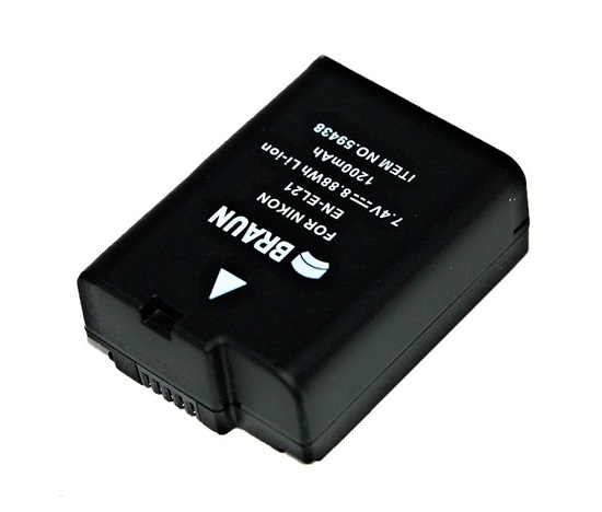 Braun akumulátor NIKON EN-EL21. 1200mAh