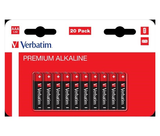 VERBATIM Alkalická Baterie AAA 20 Pack / LR03