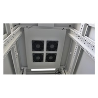 LEXI-Net 19" stojanový rozvaděč 37U 600x800 rozebiratelný, ventilační jednotka, termostat, kolečka, 600kg, sklo, šedý