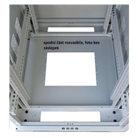 LEXI-Net 19" stojanový rozvaděč 42U 600x800 rozebiratelný, ventilační jednotka, termostat, kolečka, 600kg, sklo, šedý