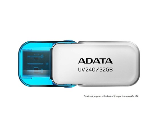 ADATA Flash disk 16GB UV240, USB 2.0 Dash Drive, biela